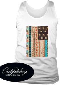 Tribal Print American Flag Tank Top