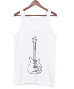 Vintage Guitar Line Art Tank Top (OM)