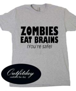 Zombies Eat Brains T Shirt Size S,M,L,XL,2XL,3XL